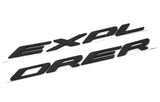 Matte Black 3D Raised Hood and Liftgate Letter Inserts for 2011-2027 Ford Explorer