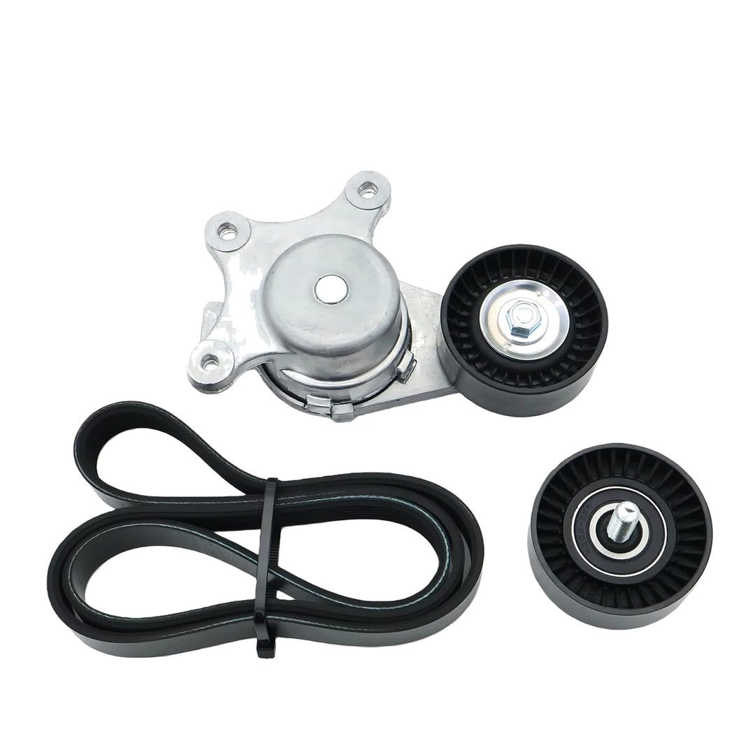 Drive Belt Tensioner Pulley and Serpentine Belt For 2007-18 Ford Edge 3.5L V6 38485 - view 2