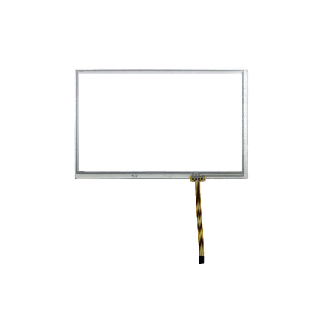 AT070TN83 touch digitizer; original four-wire flex cable and glass border preserved