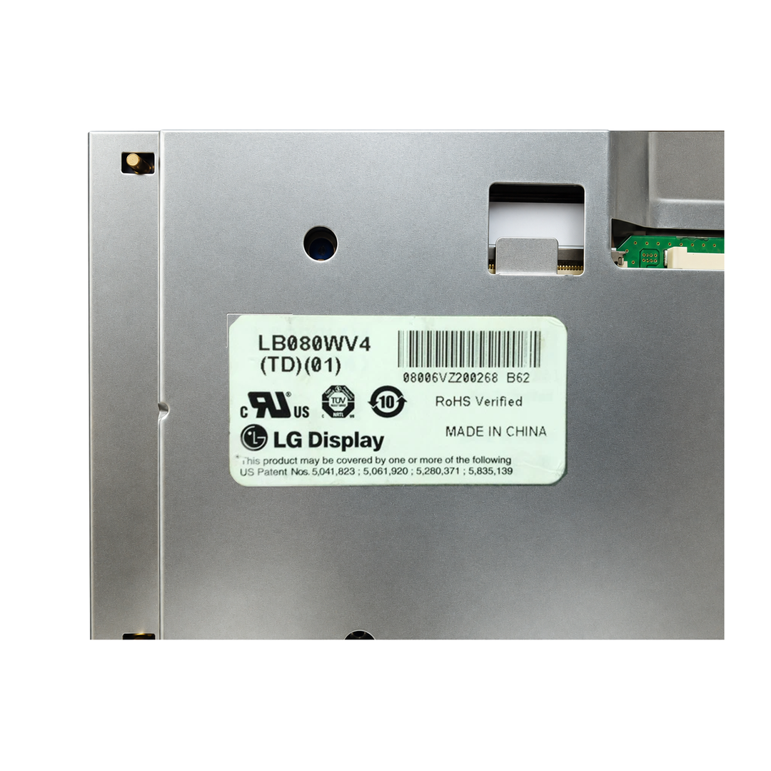LB080WV4-TD01 LCD panel factory identification label