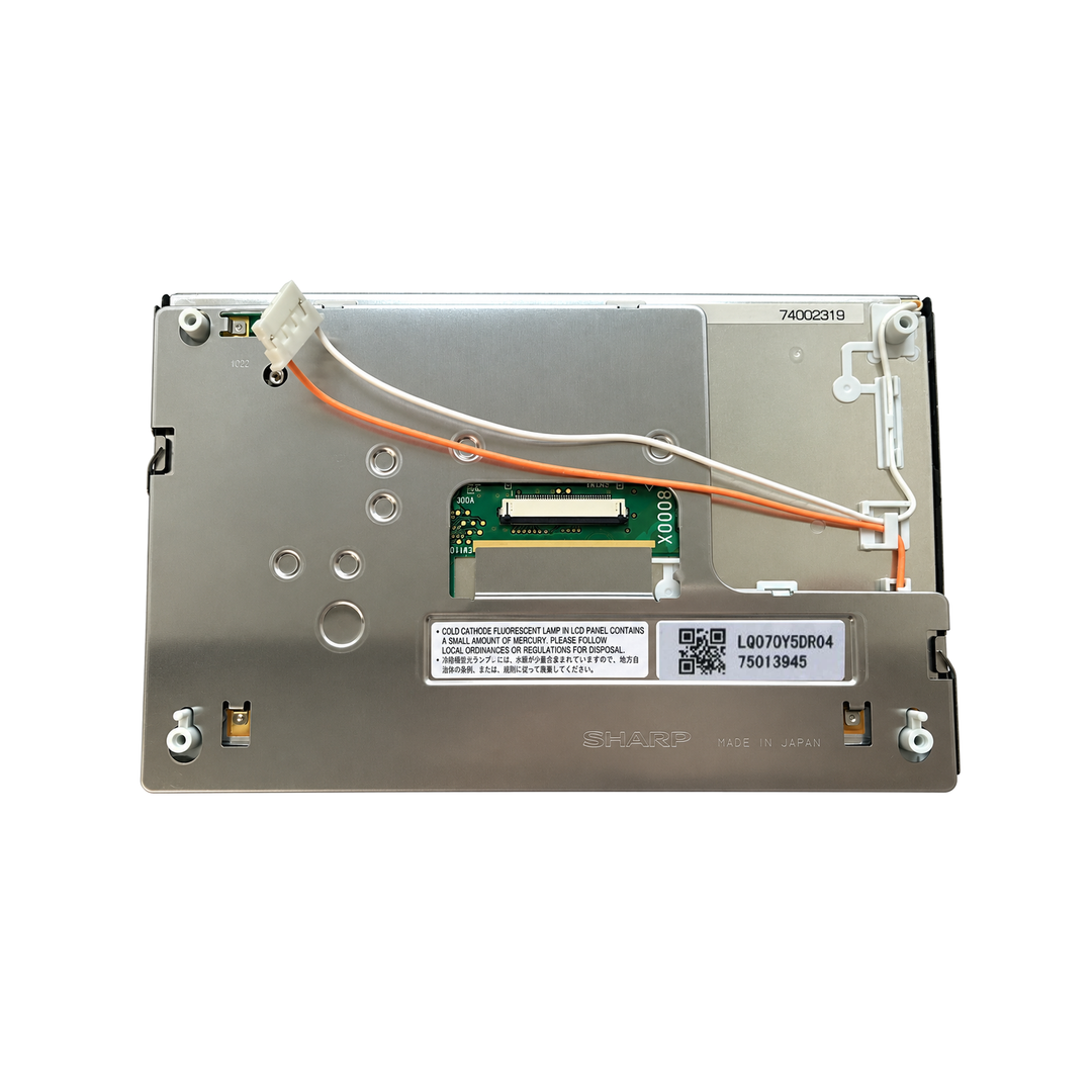 LQ070Y5DR04 LCD panel rear connections and factory label