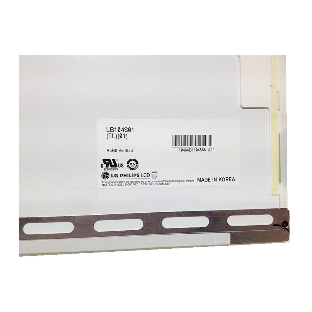 LB104S01-TL01 LCD panel - factory label and mounting detail