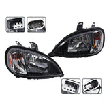 Pair Halogen Headlights W/ Bulb Black for Freightliner Columbia 2004-2017 A0651041000 – product image