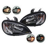 Pair Halogen Headlights W/ Bulb Black for Freightliner Columbia 2004-2017 A0651041000 – product image 2