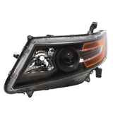 Pair Of Projector Headlights Halogen Black Housing For 2011-2017 Honda Odyssey – product image 2