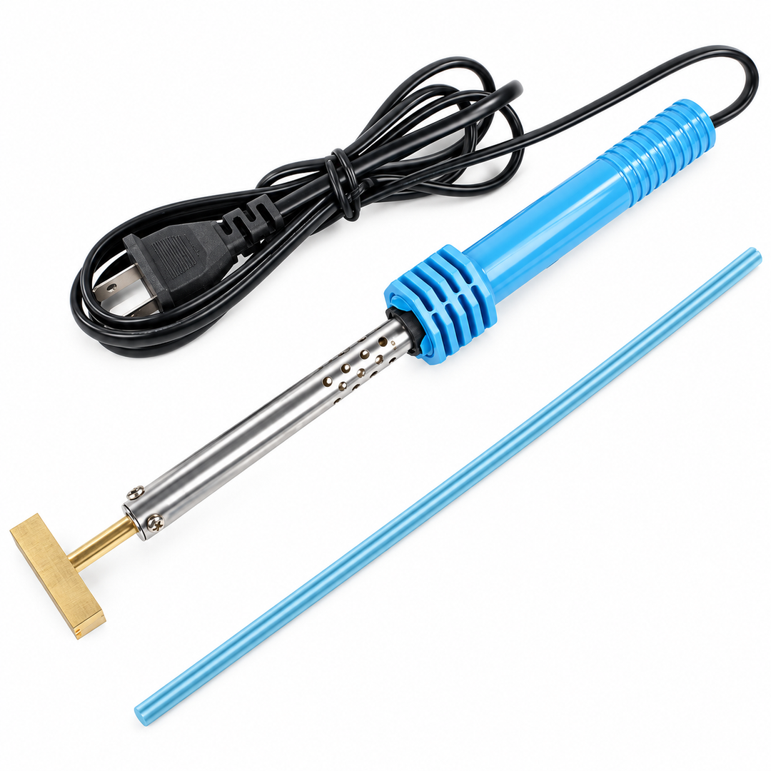 Pixel repair 40W T-iron kit with blue handle, copper T-head and separate blue heat-buffer strip