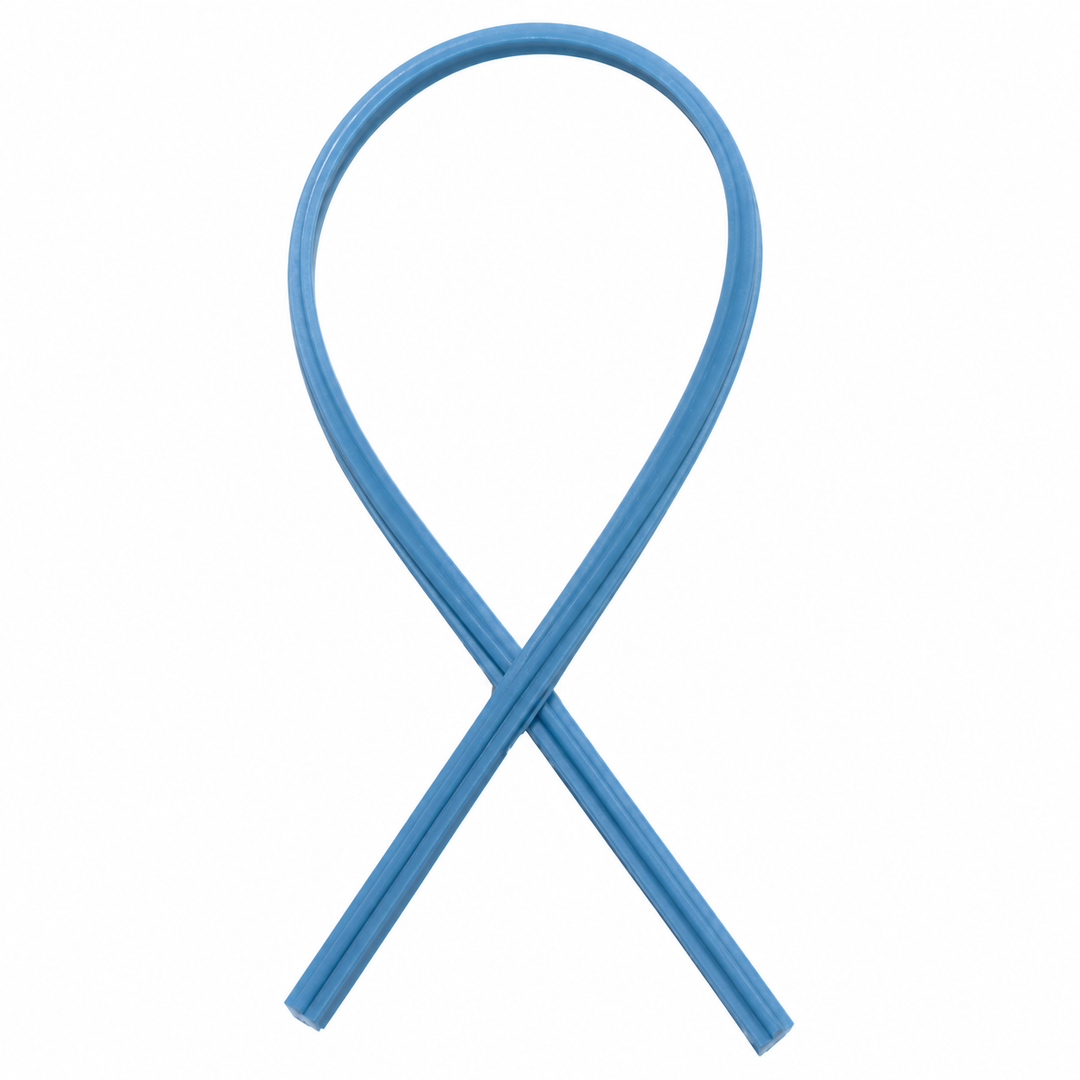 Flexible blue Teflon rubber applicator strip for heat-seal ribbon repair