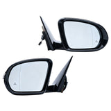 Power Mirror Pair Glossy Black for 2014-2020 Mercedes-Benz S-Class W222