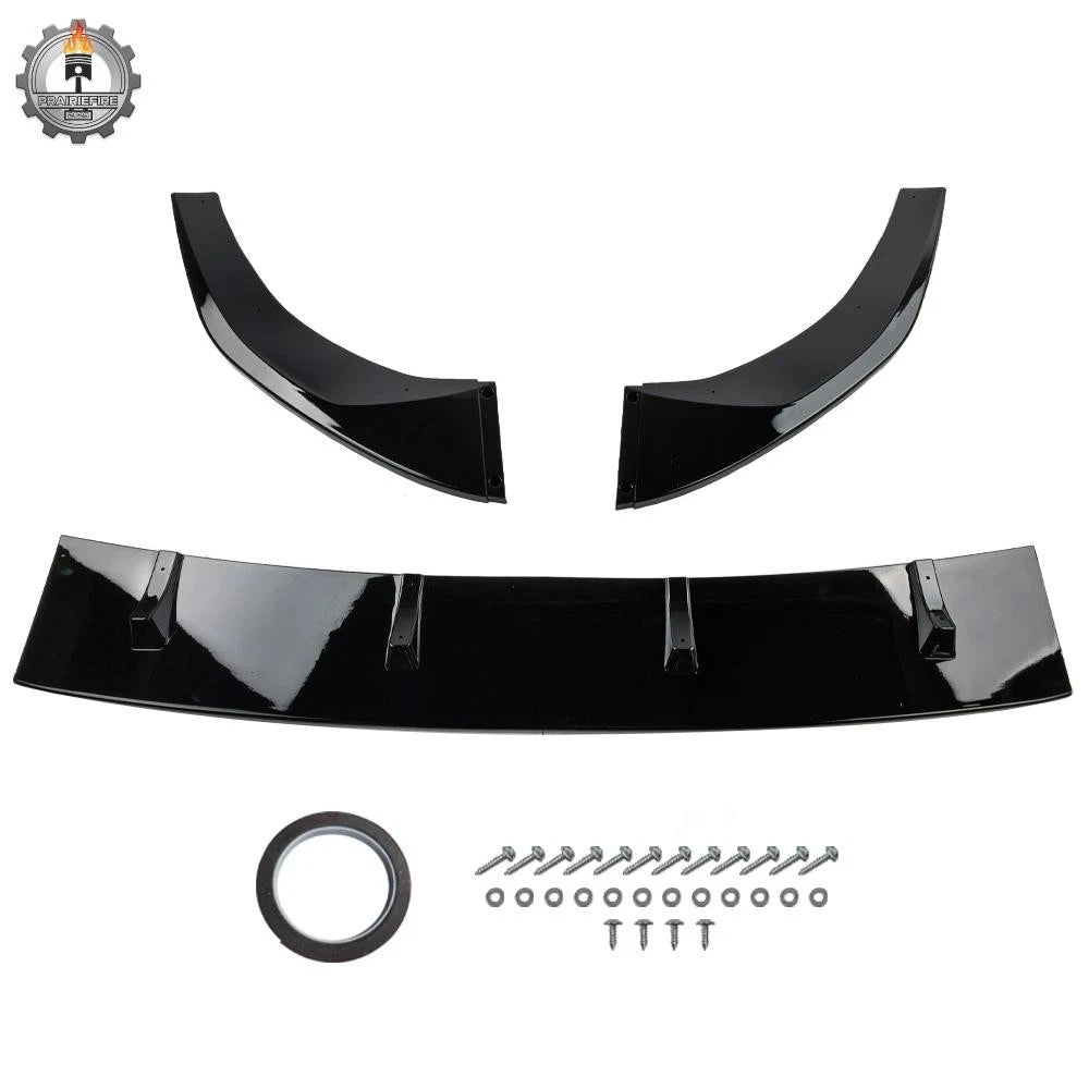2022–2024 Volkswagen Golf MK8 GTI V-Style Front Lip, Gloss Black