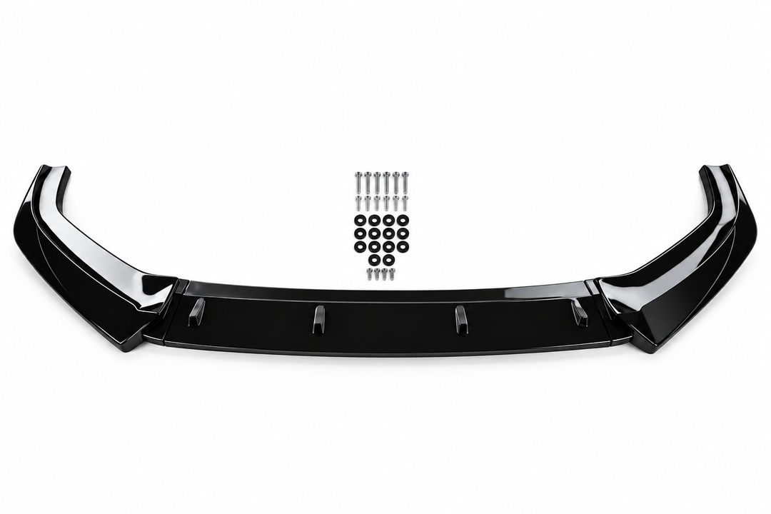 2018–2019 Audi A5 S-Line / S5 Front Bumper Lip, Gloss Black, 3 Pieces