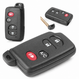 Four-button Prius A/C smart key pair, product view 3