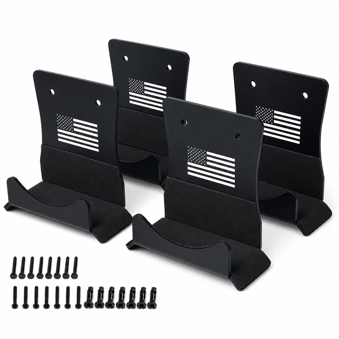 American Flag Aluminum Jeep Door Wall Hangers, Set of 4