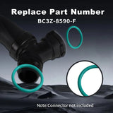 Radiator Hose T-Pipe Coolant Leak O-Ring Seal Set for Ford F-250 BC3Z-8590-F – product image 2