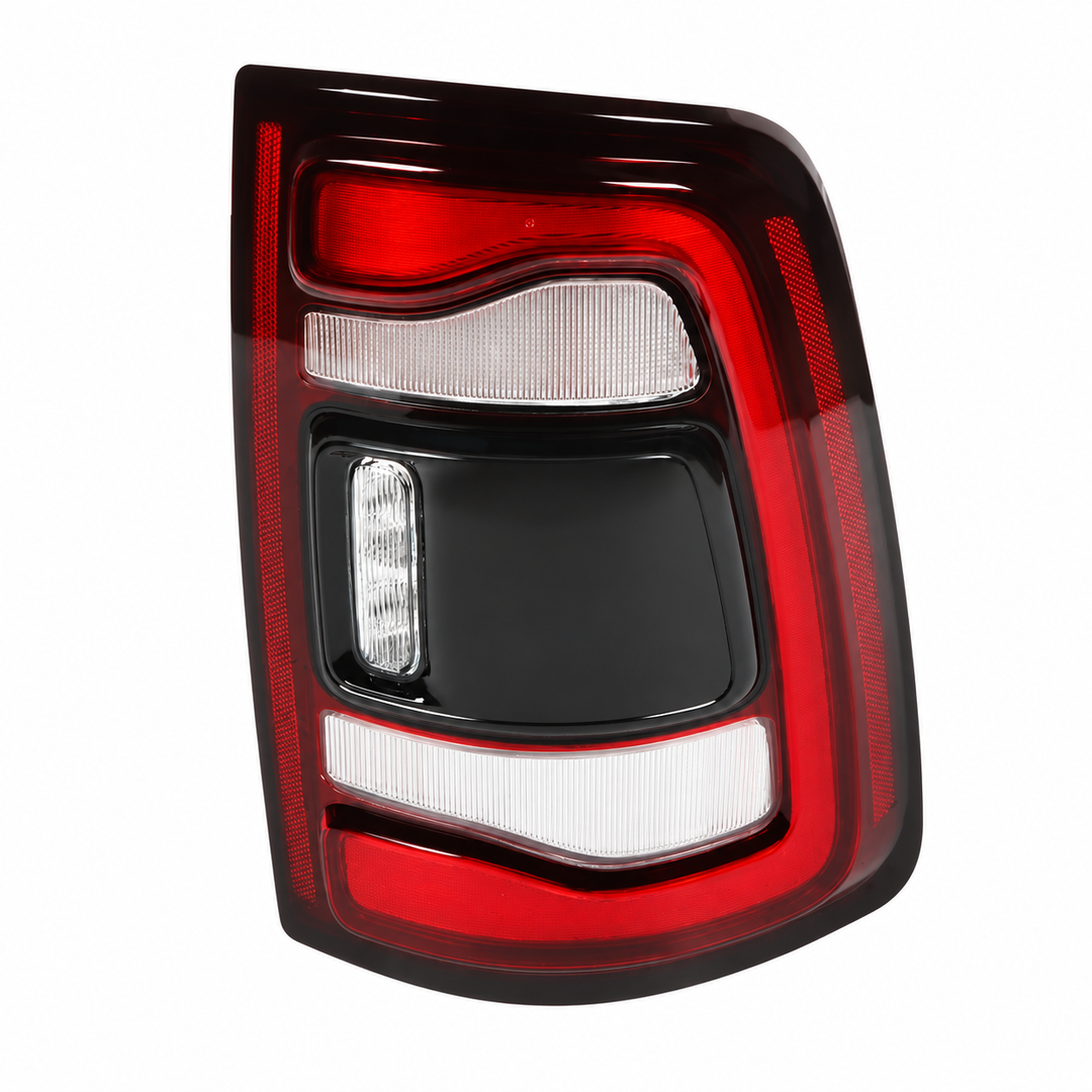 Black-bezel right LED tail light with red and clear lenses