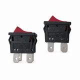 2-Pack IBAO RCK-21 T125 T105 4-Pin Red On-Off Rocker Switches