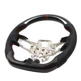 Red Stitched Carbon Fiber Steering Wheel For 2015-2017 Ford Mustang GT EcoBoost – product image 2