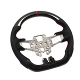 Red Stitched Carbon Fiber Steering Wheel For 2015-2017 Ford Mustang GT EcoBoost – product image 4