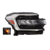 Right LED DRL Headlight with Chrome Trim for 2022-2024 Ford Expedition