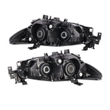 Right+Left Headlights For 2014 2015 2016 2017 Mazda 6 Black Housing Halogen Type – product image
