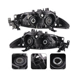 Right+Left Headlights For 2014 2015 2016 2017 Mazda 6 Black Housing Halogen Type – product image 5