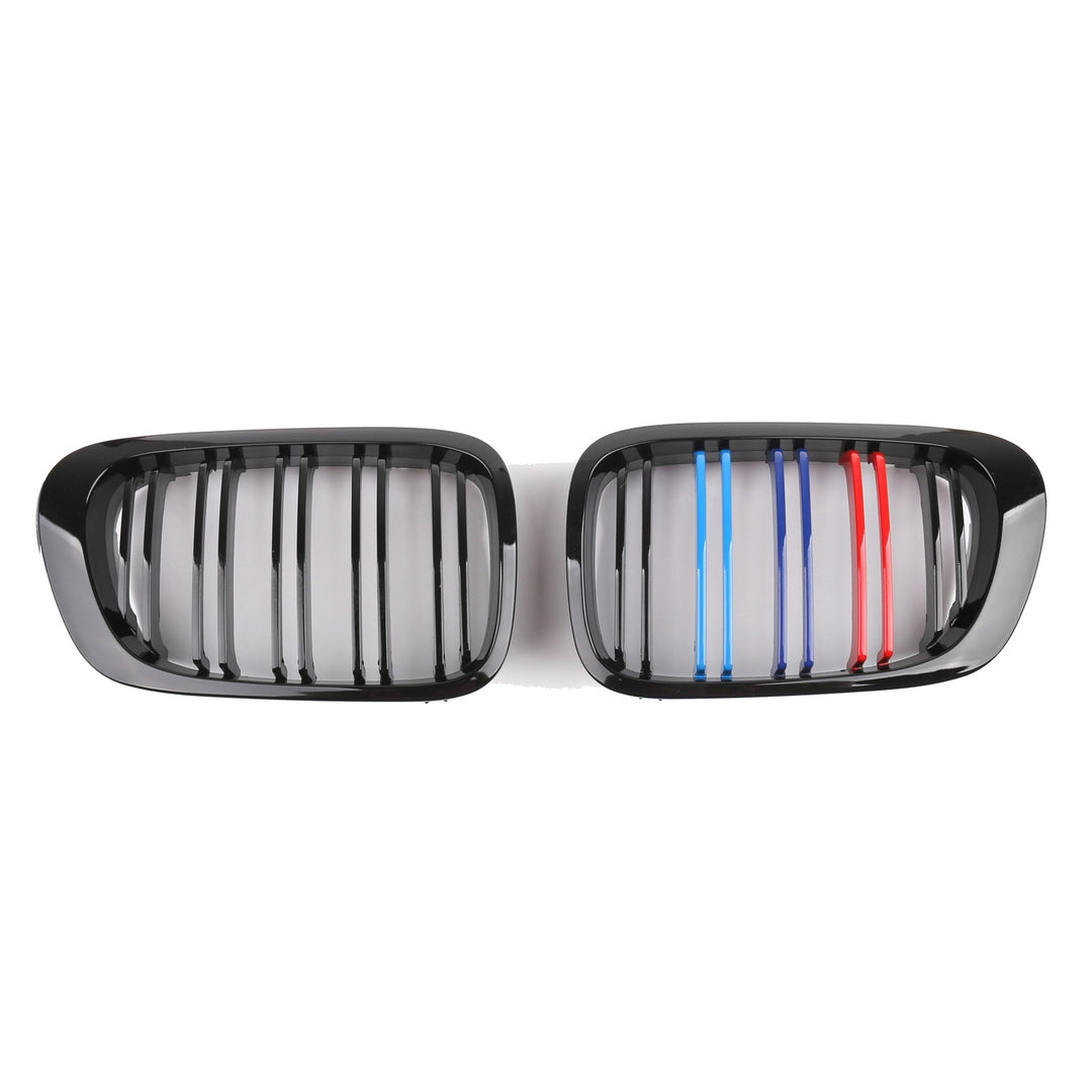 Tri-Color Dual Slat Kidney Grille for 2000-2002 BMW 3 Series E46 Coupe and 2001-2006 M3