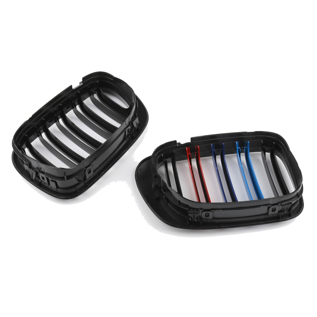 Tri-Color Dual Slat Kidney Grille for 2000-2002 BMW 3 Series E46 Coupe and 2001-2006 M3