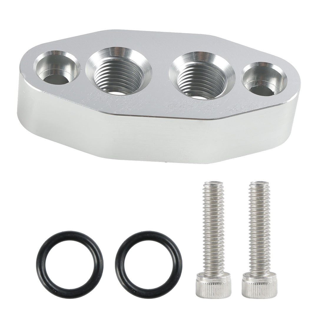 Engine Oil Cooler Adapter Plate with -6 AN ORB Ports for GM LS Engines 551600