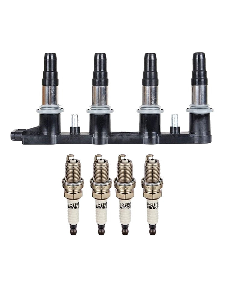 Ignition Coil and Spark Plug Kit for 2011-2015 Chevrolet Cruze, 2016 Cruze Limited and 2012-2018 Sonic 1.8L 55561655