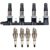 Ignition Coil and Spark Plug Kit for 2011-2015 Chevrolet Cruze, 2016 Cruze Limited and 2012-2018 Sonic 1.8L 55561655