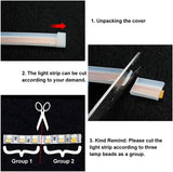 NEW 2x 60cm APP RGB Slim Sequential Flexible LED DRL Turn Signal Headlight Strip