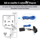 Add Amplifier Subwoofer Adapter ISO Converter Wiring Harness for Audi Volkswagen VW GTi Golf Jetta Passat 2004-2015