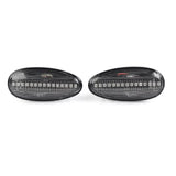 Sequential LED Side Marker Lights Turn Signal Lamp Clear/Black for Mitsubishi I-Miev 2010-21
