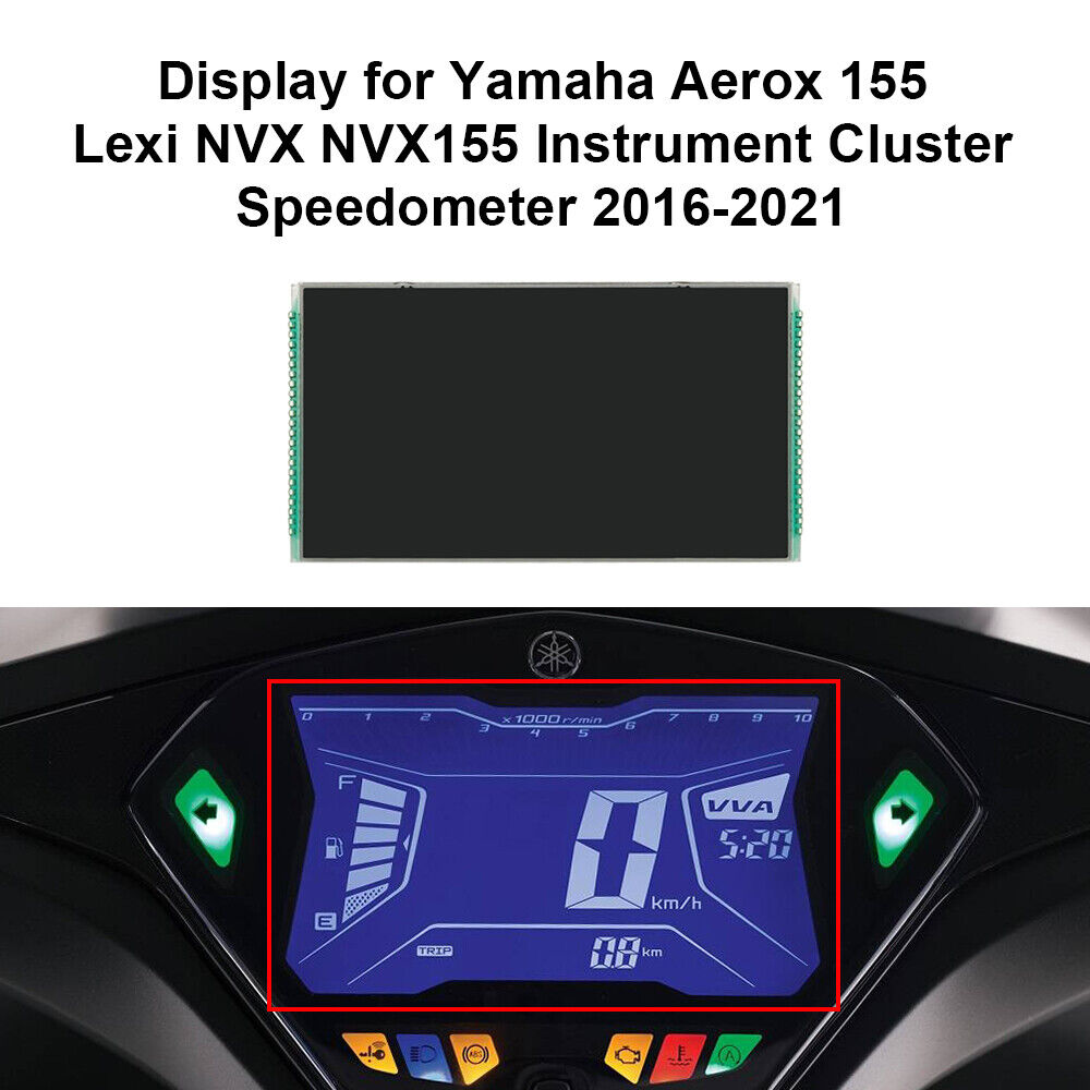 LCD Info Odometer Display for Yamaha Aerox 155 Lexi NVX NVX155 Instrum ...