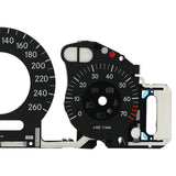 Gauge Face Overlay for Mercedes-Benz W211 W209 C219 Instrument Cluster 260KM/H Black