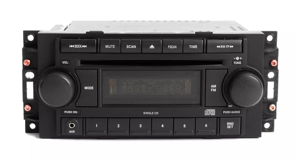 Jeep Dodge Chrysler Radio 2004-2010 AM FM CD Aux mp3 iPod Input P05064171AE REF