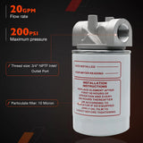 CP-752-10 3/4"NPTF Oil Filter w/ 10 Micron Hydraulic for Tractors Log Splitters
