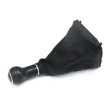 Gear Shift Knob Kit With Boot Cover for 2002-2012 Volkswagen Jetta 5 Speed Black