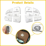 Silver Steering Wheel Button Cover Trim for Mercedes A B GLA GLE CLA W222 2015-2018