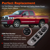 Power Window Door Lock Mirror Switch LH RH w/ Bezel Kit for 2001-09 Dodge Ram 1500