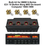 Bulb Light Bulb Kit for BMW 8-Series 840i 850i E31 18 Button Borg MID Info Display Clock