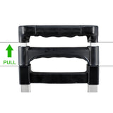 Black Aluminum Luggage Cart Folding Dolly Push Truck Hand Collapsible New