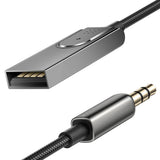 Aux to Bluetooth 5.1 Adapter 3.5mm Bluetooth Receiver Microphone for Car Home Office