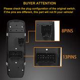 68084001AD Master Power Window Switch Driver Side LH for 2011-2016 Dodge Journey