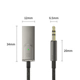 Aux to Bluetooth 5.1 Adapter 3.5mm Bluetooth Receiver Microphone for Car Home Office