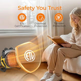 1500W Rapid Fast Greenhouse Heater Cannon with Thermostat, Overheat Protection