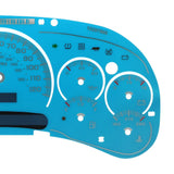 Blue Gauge Face Overlay LED Version Trans Temp for GM Silverado Sierra Regency