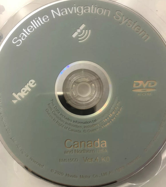 2007 2008 2009 Acura MDX TSX RL RDX GPS Navigation DVD Canada Map v2021 Update