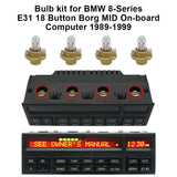 New Replacement Osram Light Bulb Set for BMW E31 8-Series 840i 850i Borg MID 18 Button On-board Computer