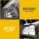 Silver Steering Wheel Button Cover Trim for Mercedes A B GLA GLE CLA W222 2015-2018