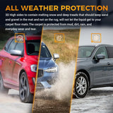 All Weather Carpets Floor Mats Liner for 2018-2025 Volvo XC60 4-Door TPE Rubber